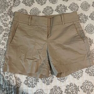 low rise tan shorts